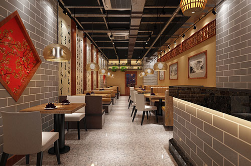 衡水传统中式餐厅餐馆装修设计效果图